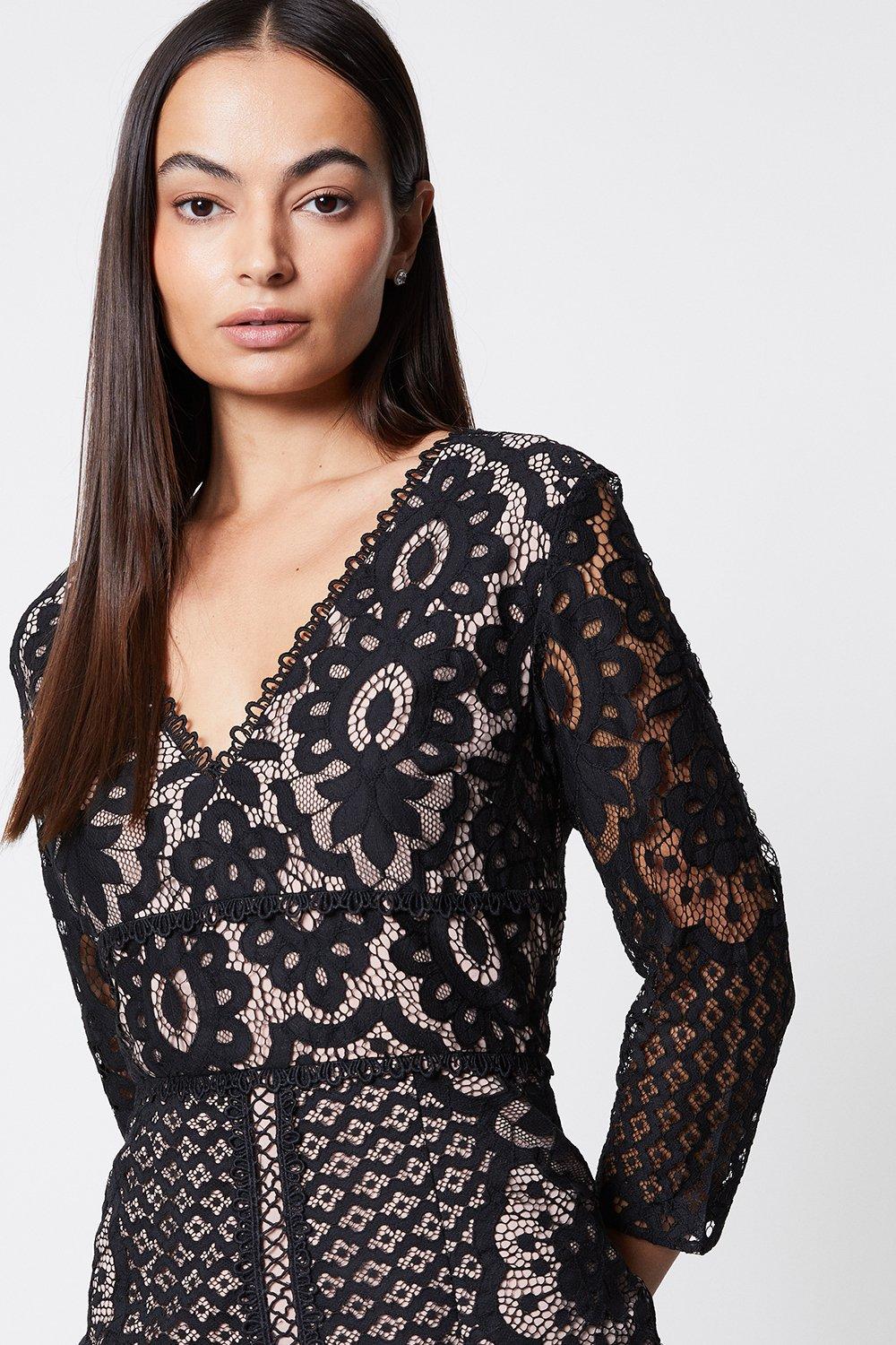 Coast black shop ashby lace dress