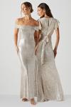Coast Sequin Bardot Bridesmaids Maxi Dress thumbnail 1
