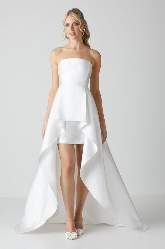 Coast Bandeau Twill Mini With Full Overskirt Wedding Dress 1