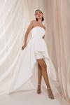 Coast Bandeau Twill Mini With Full Overskirt Wedding Dress thumbnail 2