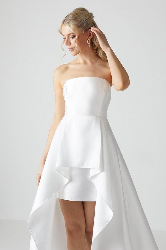 Coast Bandeau Twill Mini With Full Overskirt Wedding Dress 3