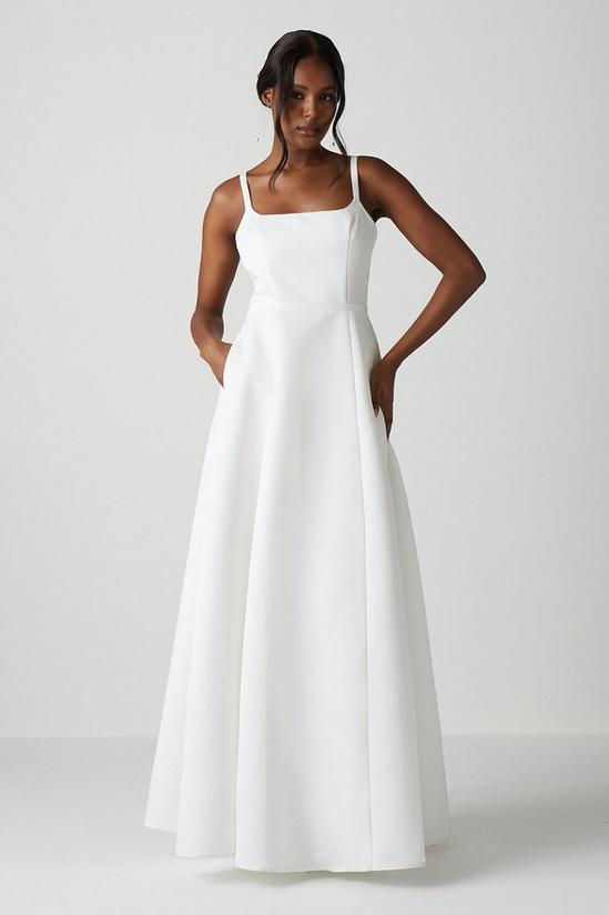 Coast Structured Satin Corset Full Skirt Wedding Dress 1