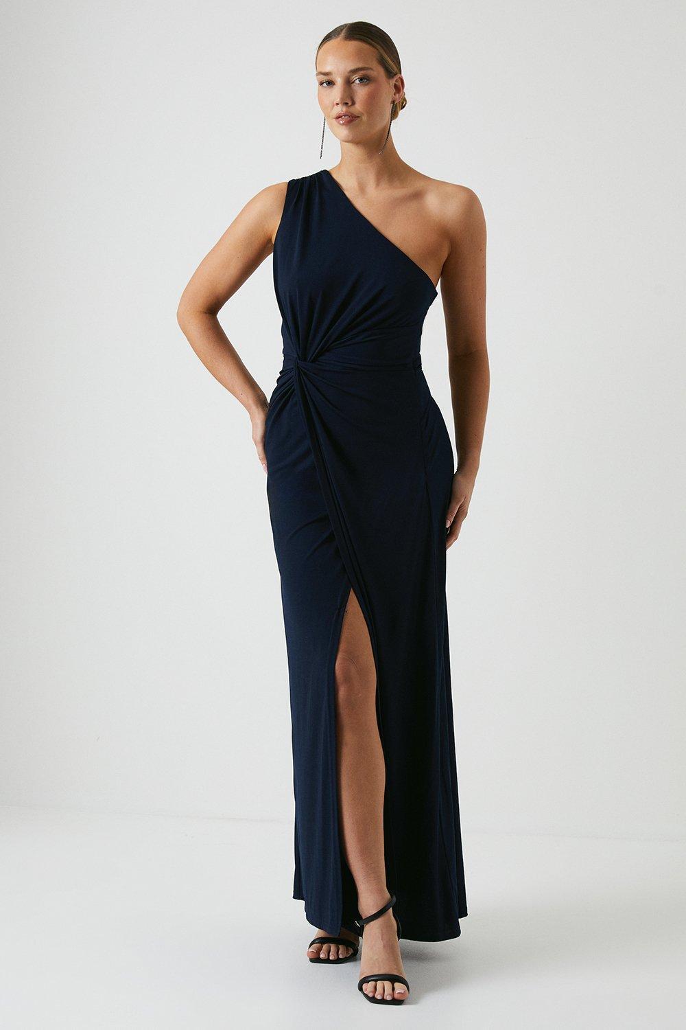 Dresses Twist Detail One Shoulder Jersey Bridesmaids Dress Coast