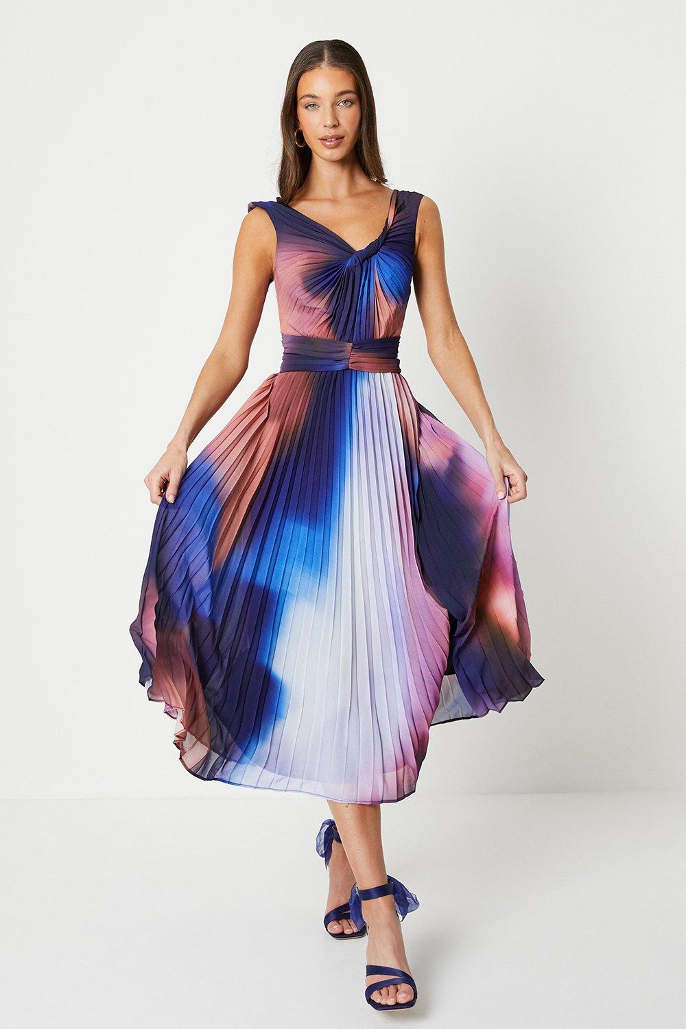 Coast felicity best sale printed pleat dress