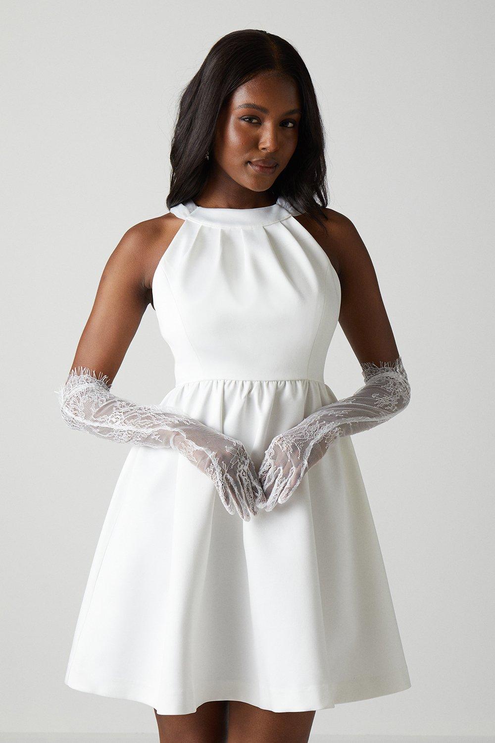 Lace Bridal Gloves - Ivory