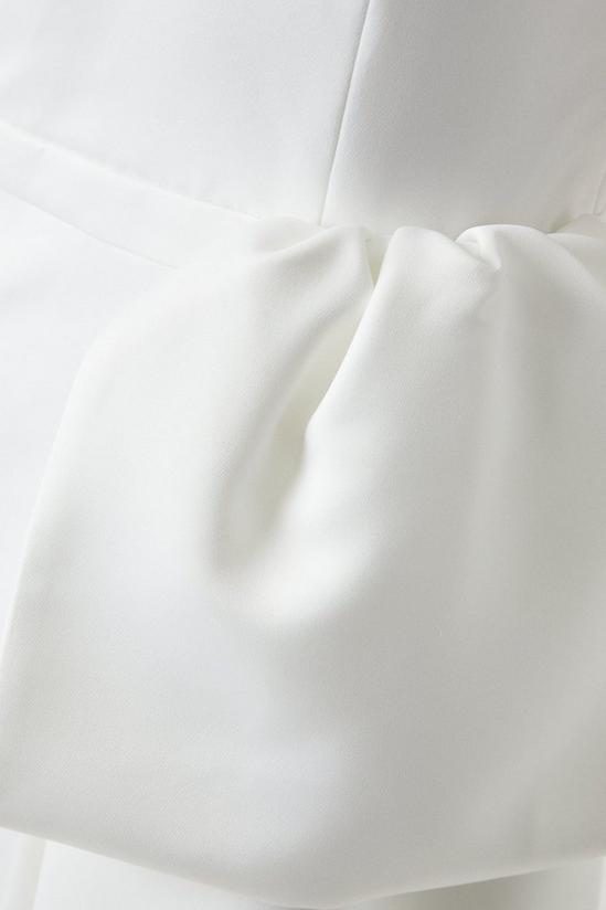 Coast Structured Satin Statement Bow One Shoulder Bridal Dress 4