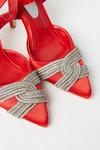 Coast Tonia Satin Diamante Slingback Pointed High Heel Court Shoes thumbnail 4