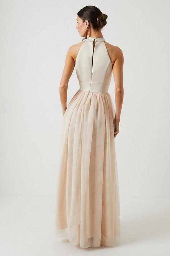 Coast Satin Bodice Tulle Skirt Maxi Bridesmaids Dress 3