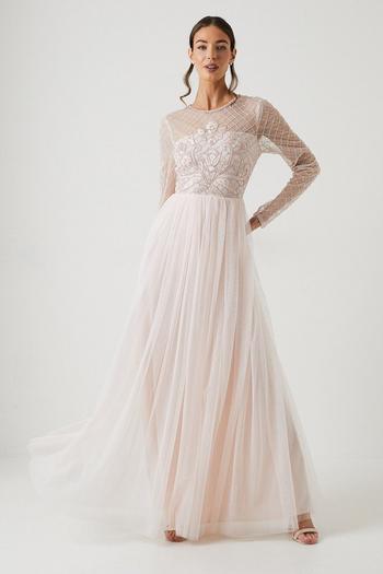 Related Product Baroque Embellished Mesh Two In One Bridesmaids Dress