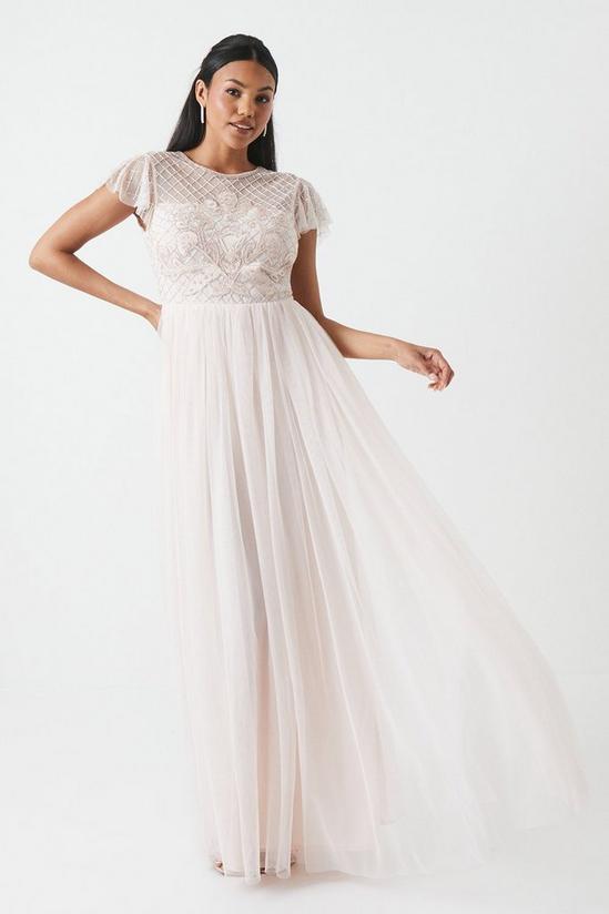 Coast Baroque Embellished Angel Sleeve Two In One Bridesmaids Dress 2