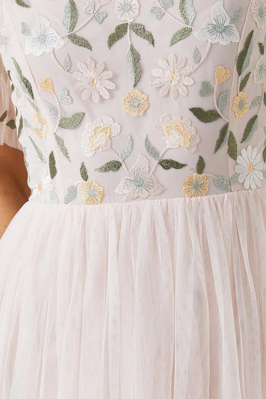 Coast Wildflower Embroidered Top Mesh Skirt Bridesmaids Dress 5