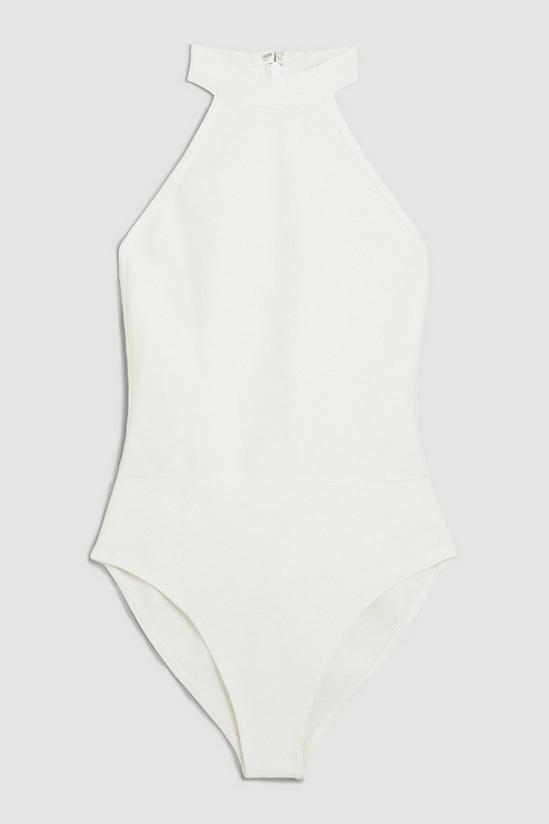 Bandage Halter Neck Strappy Back Swimsuit | Karen Millen