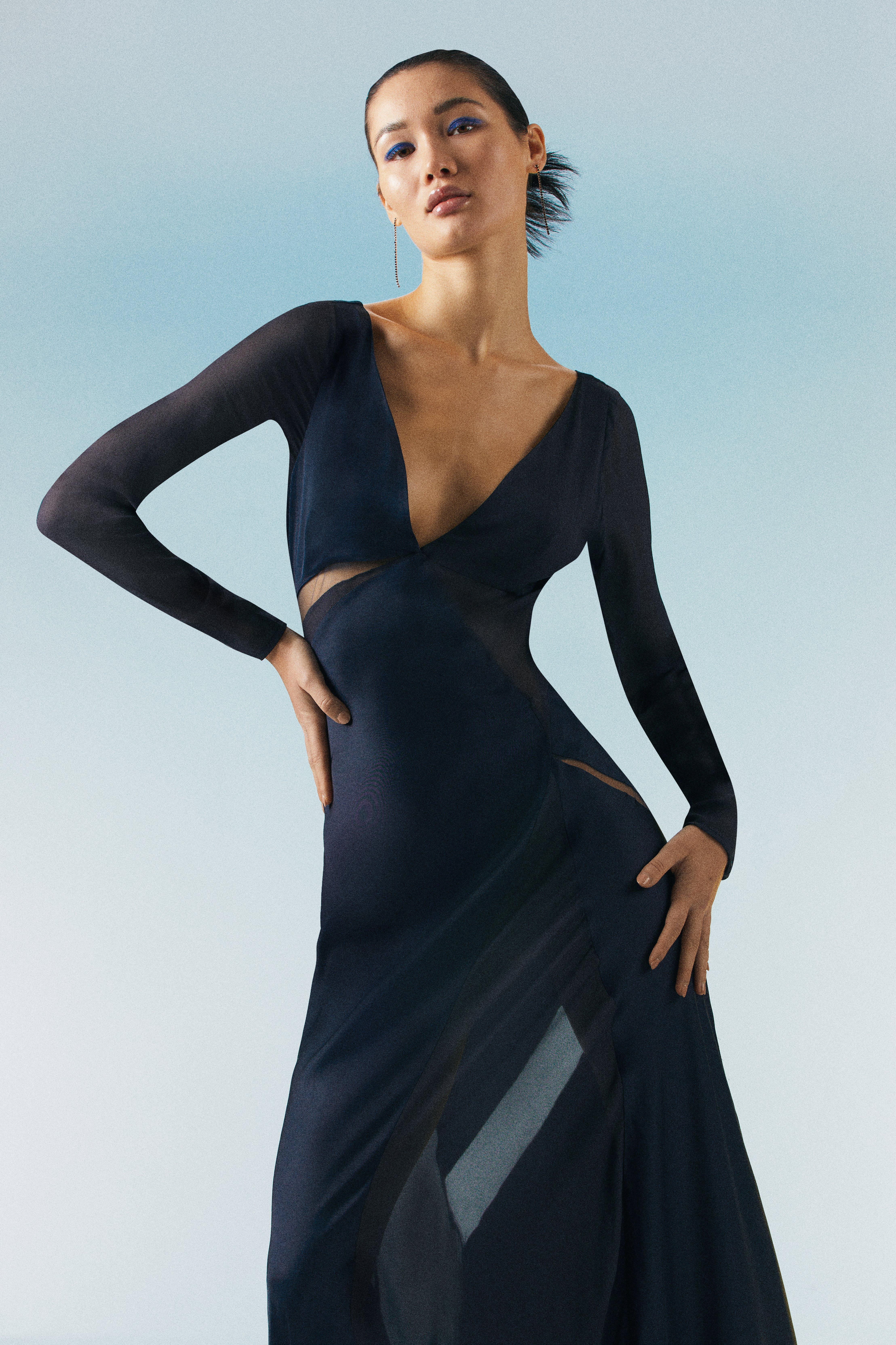 Long top 2025 model dress