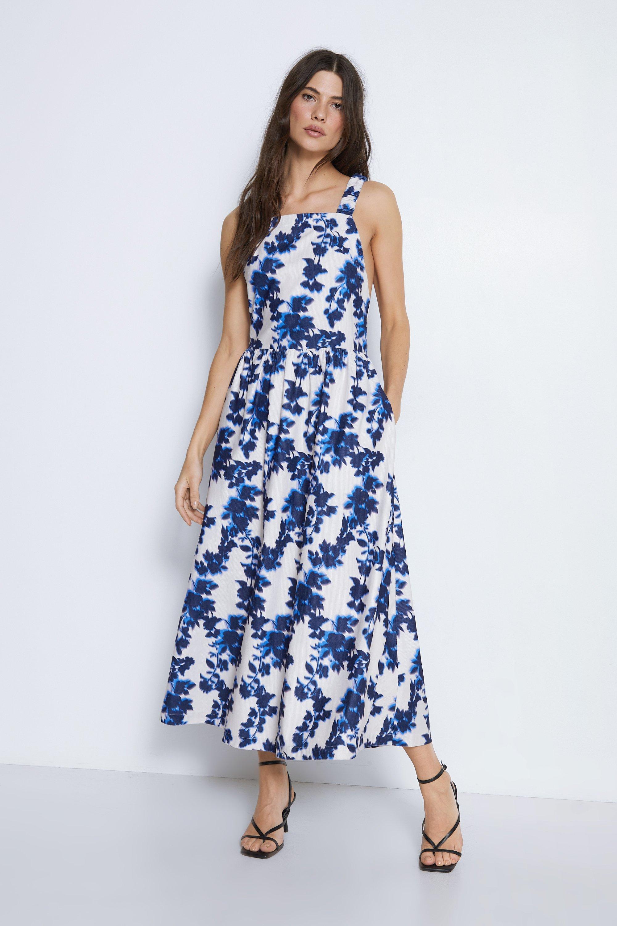 Warehouse cord pinafore dress hotsell