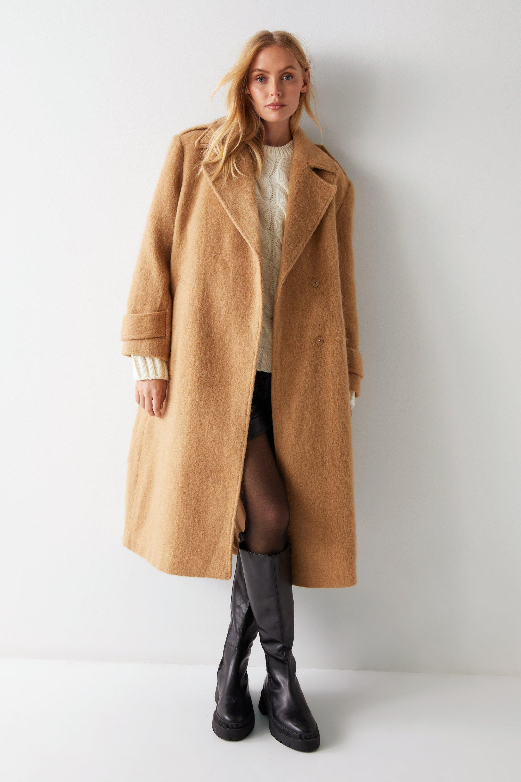 Warehouse 2025 camel coat