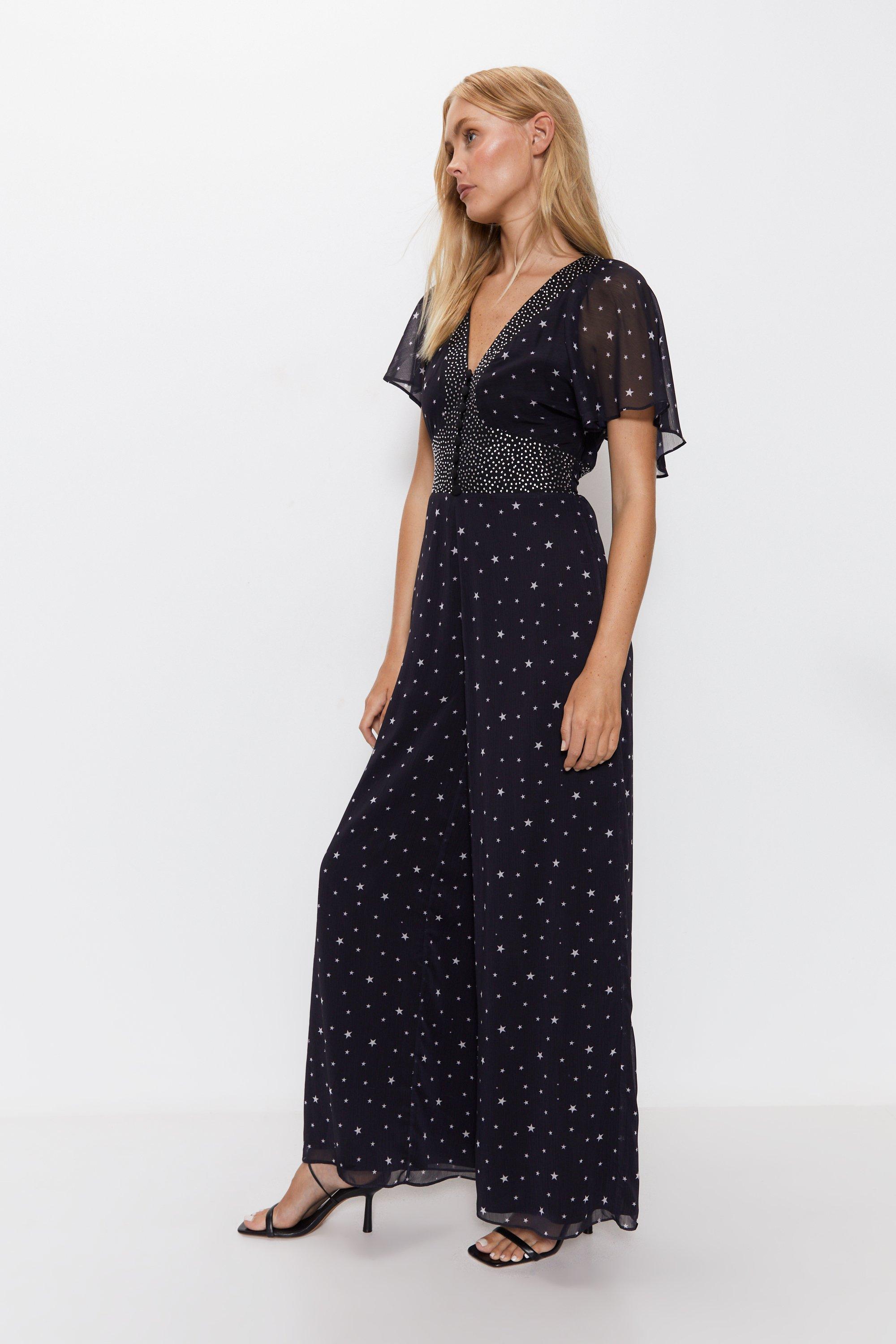 Warehouse polka hot sale dot jumpsuit