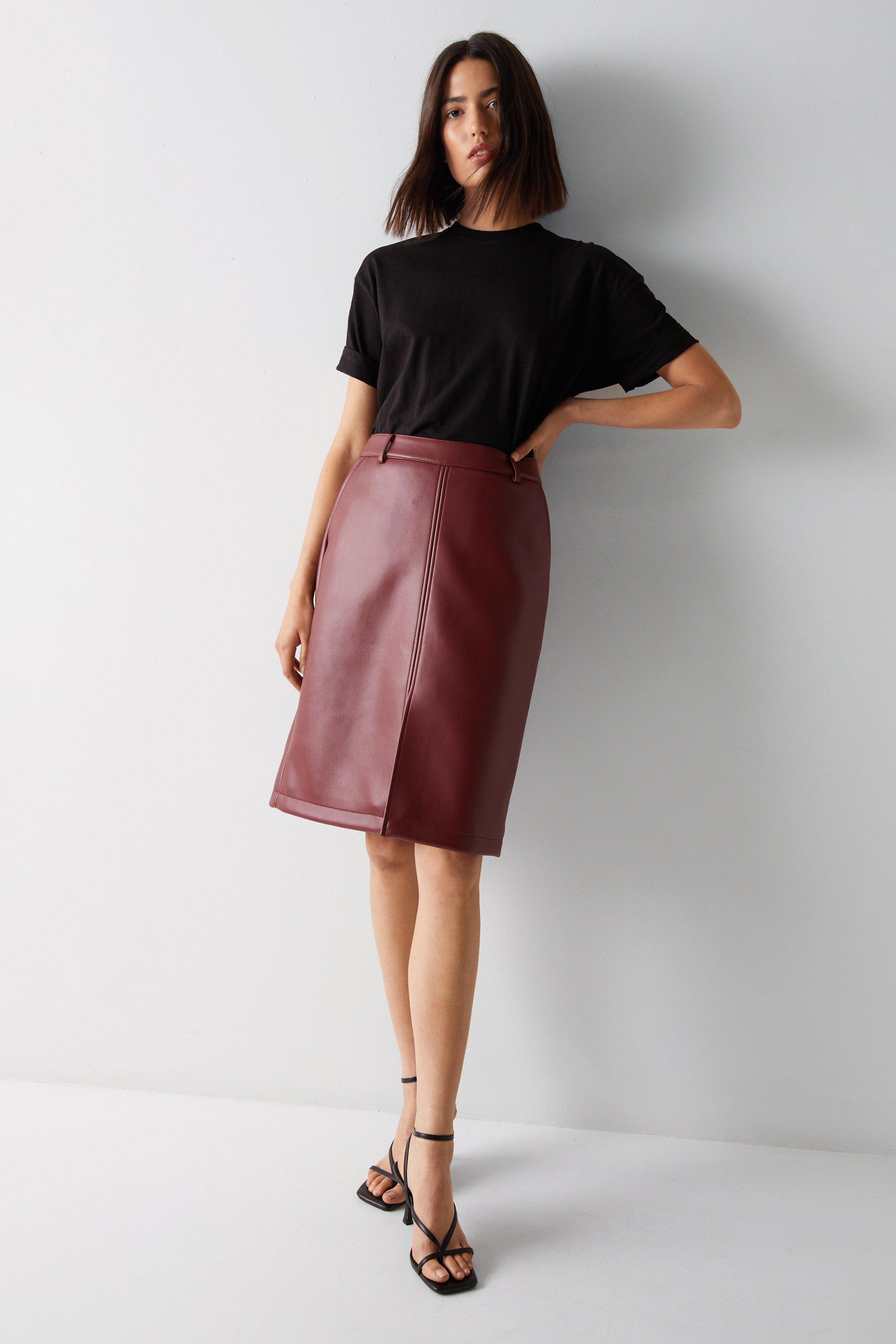 Faux leather skirt clearance debenhams