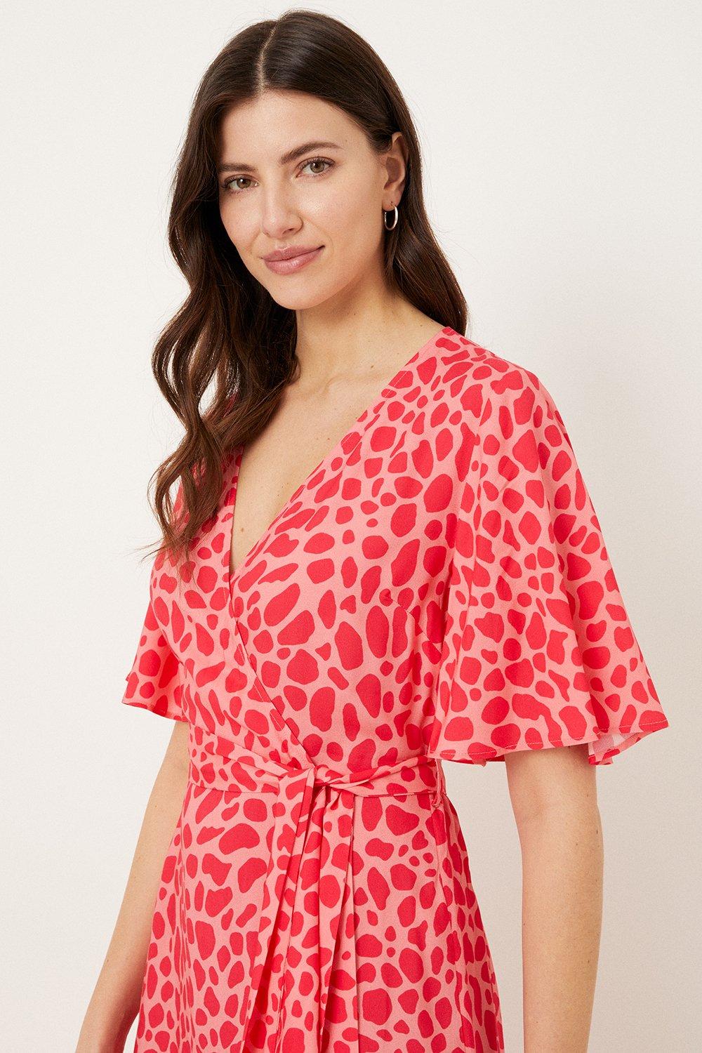 Wallis pink best sale leopard print dress