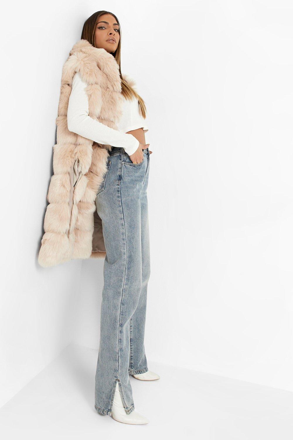 Faux fur panelled clearance gilet