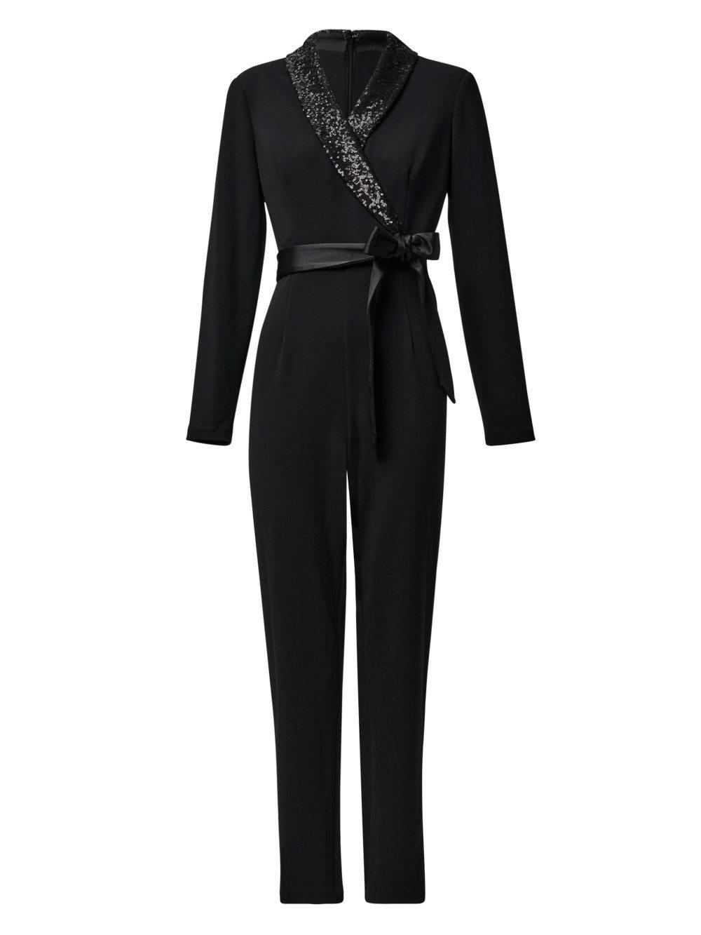 Jumpsuits | Knit Crepe Tuxedo Jumpsuit | Adrianna Papell