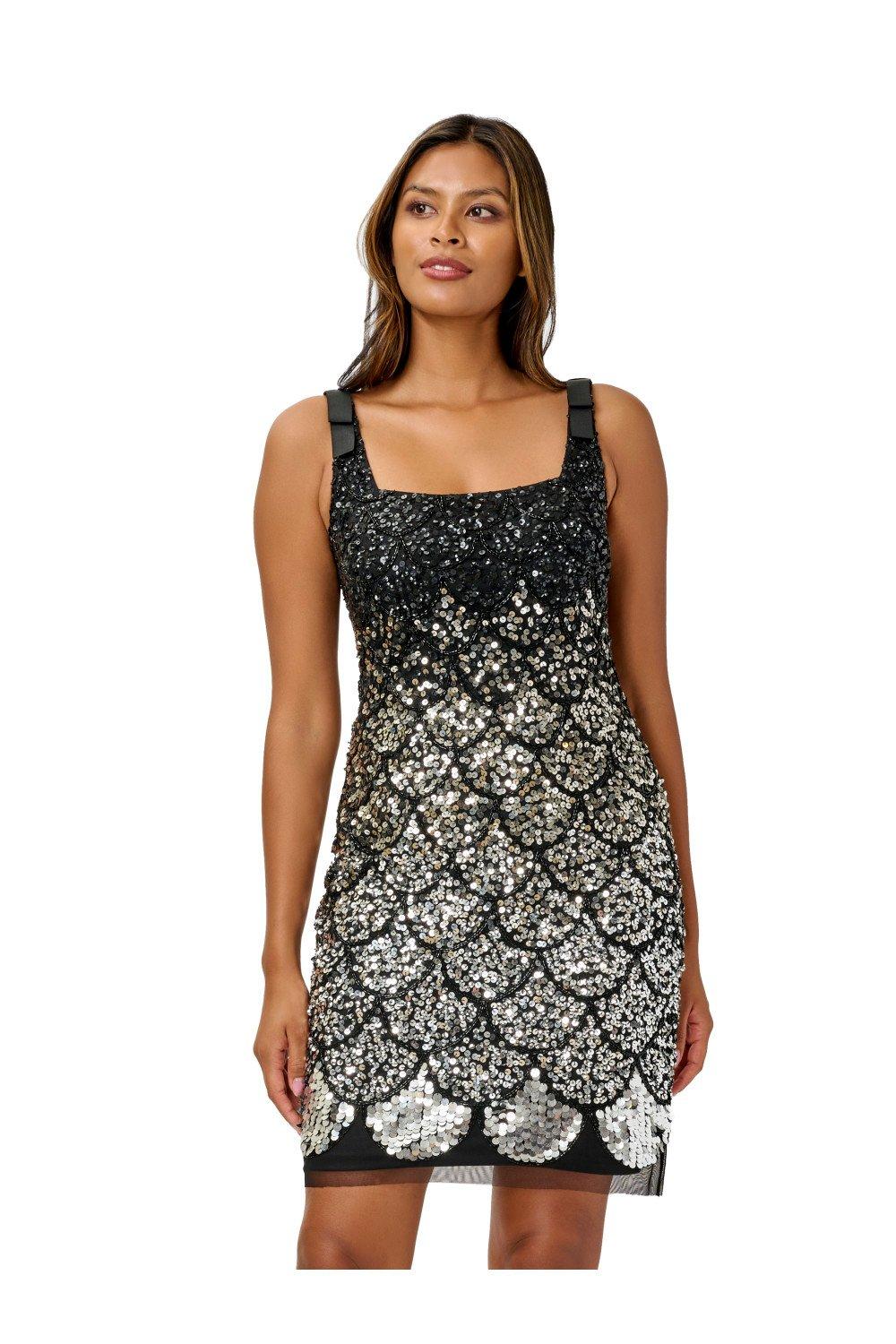 Dresses Beaded Sheath Dress Adrianna Papell