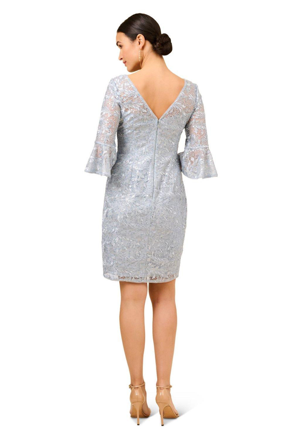 Dresses Sequin Guipure Lace Sheath Adrianna Papell