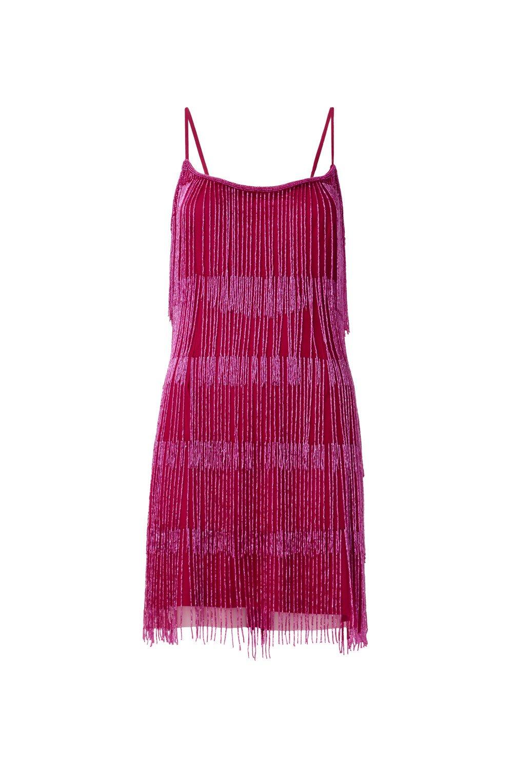 Dresses Beaded Fringe Dress Adrianna Papell