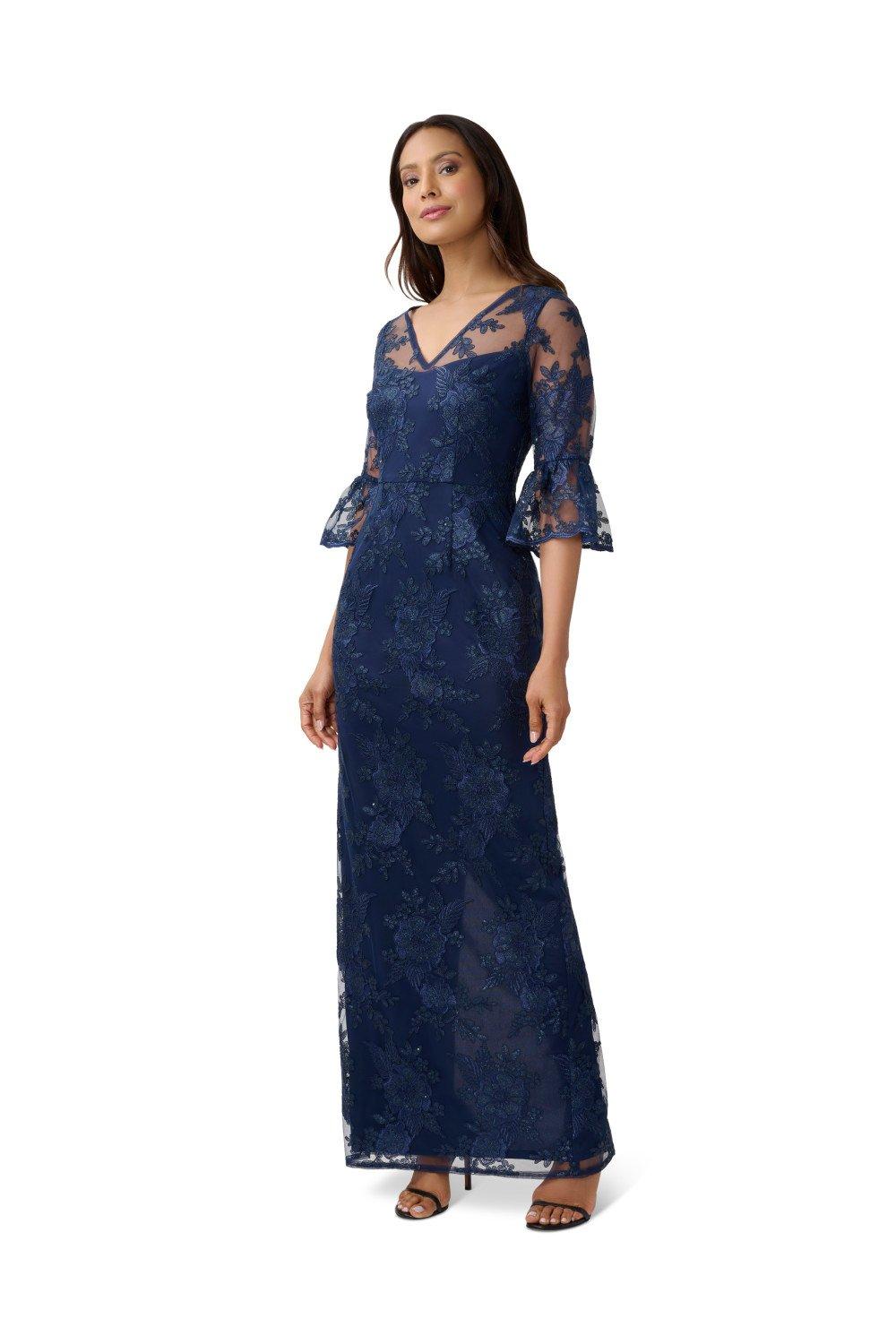 Dresses Sequin Embroidery Gown Adrianna Papell