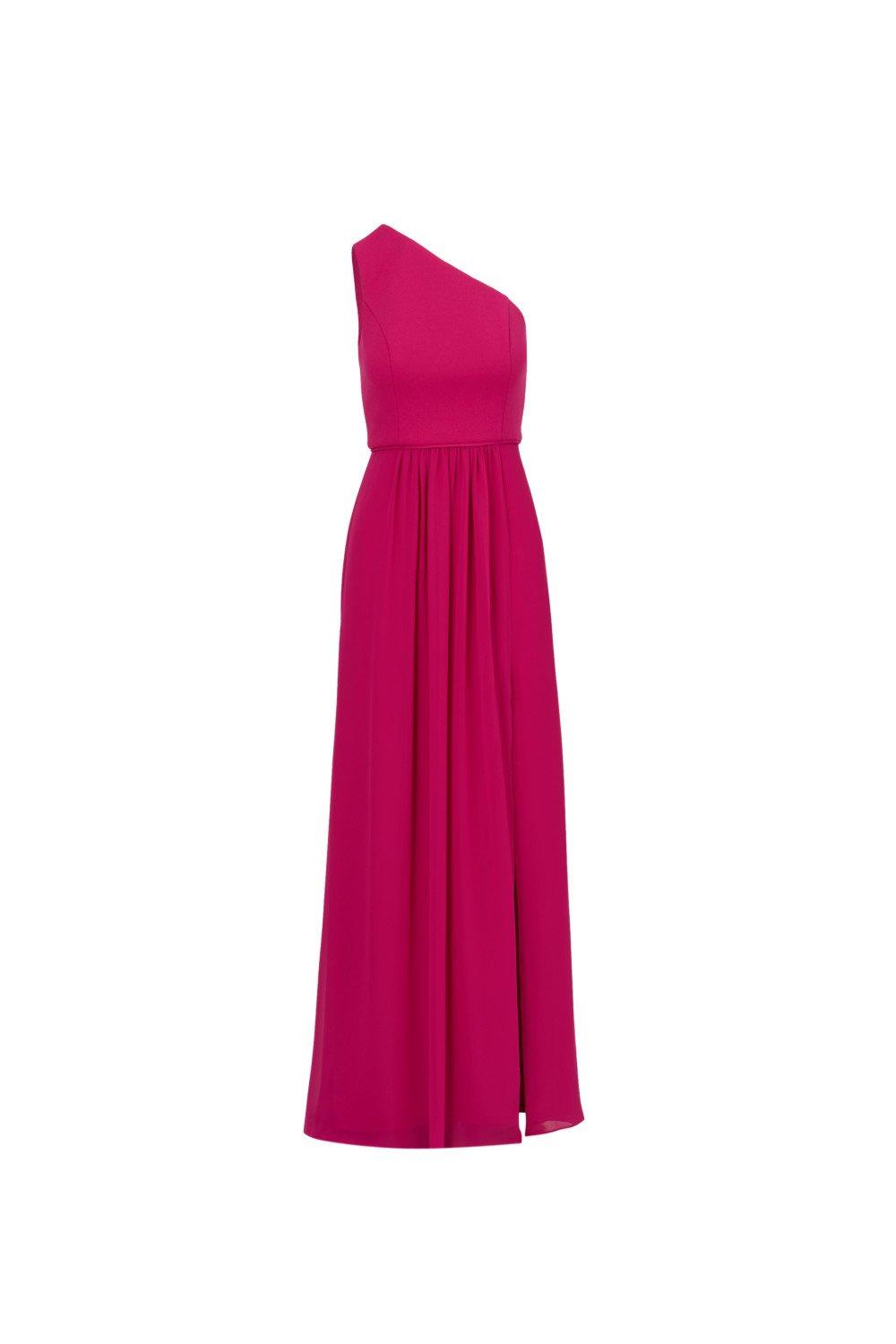 Dresses One Shoulder Chiffon Gown Adrianna Papell