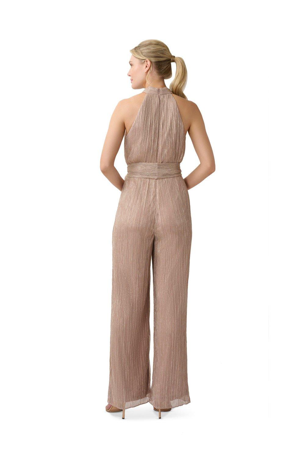 Cropped Jumpsuit in Matte Crinkle Satin – NOMIA