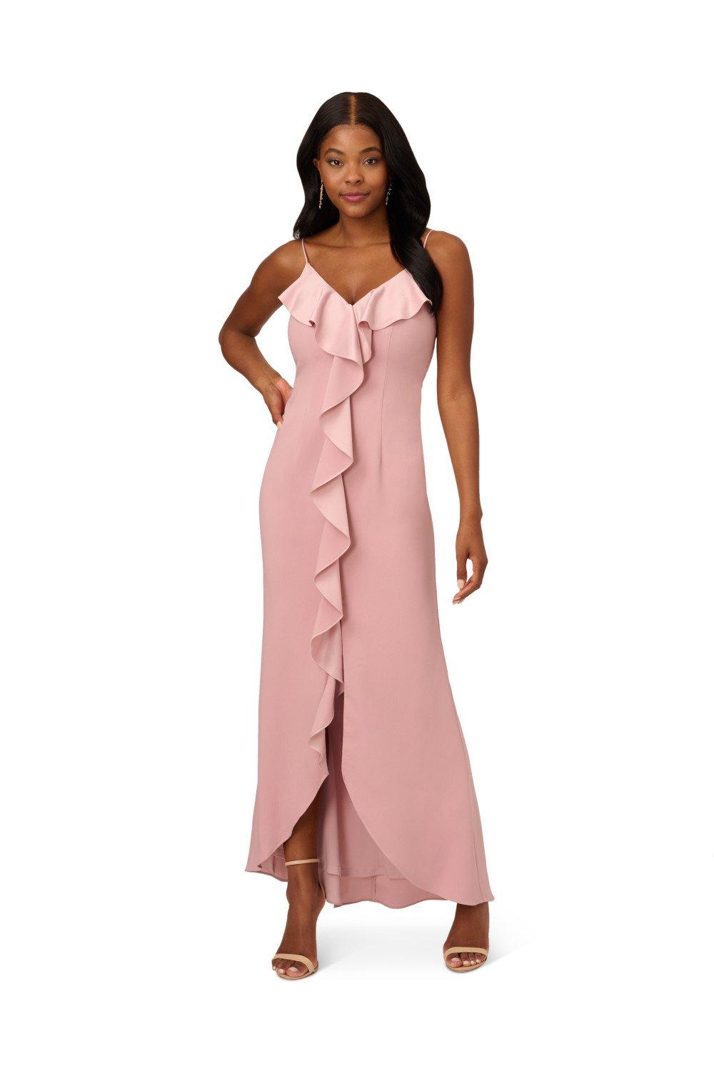 Anna Kosturova Silk Billowy Sleeve Midi Wrap Dress - Pink Seafoam Medium / Pink Seafoam