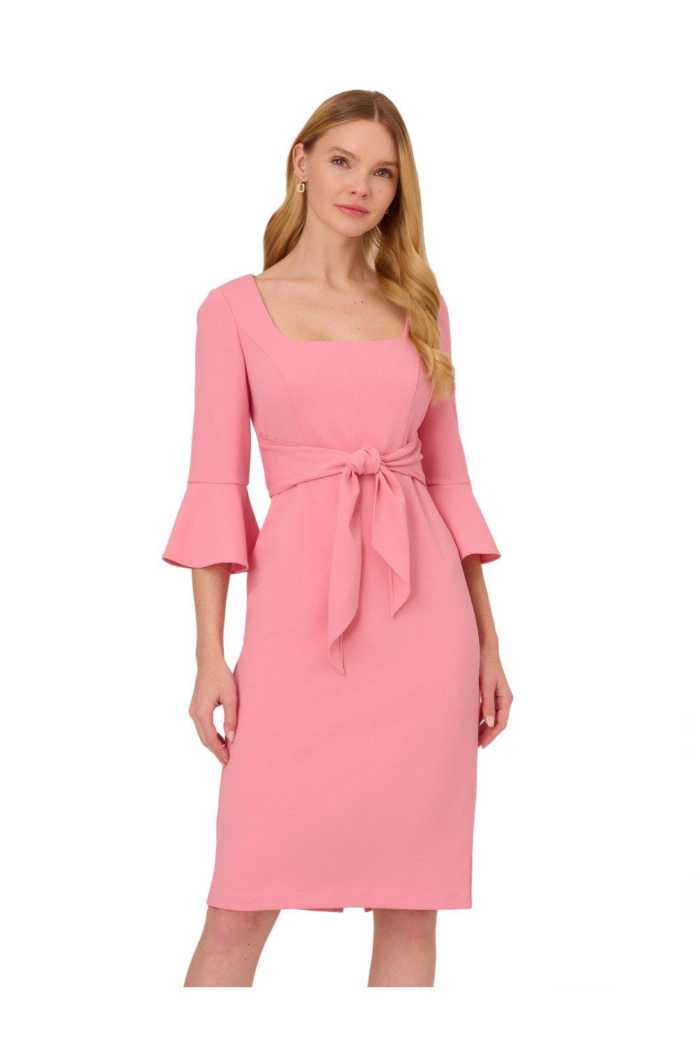 Dresses Bell Sleeve Tie Front Dress Adrianna Papell