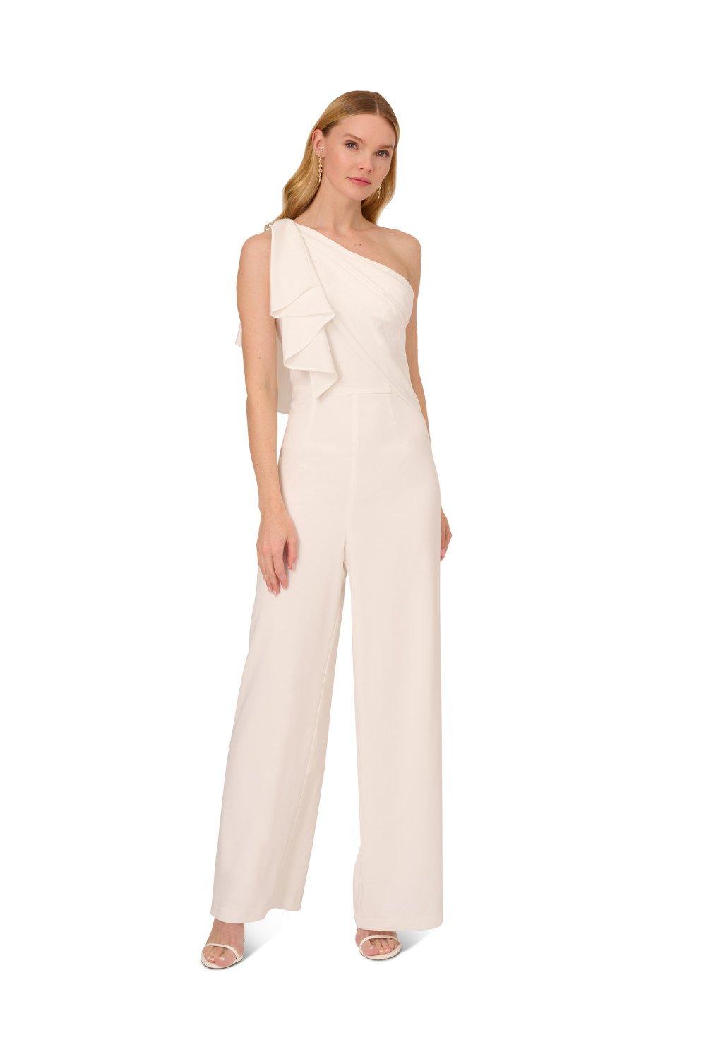 Jumpsuits | Satin Crepe Draped Jumpsuit | Adrianna Papell