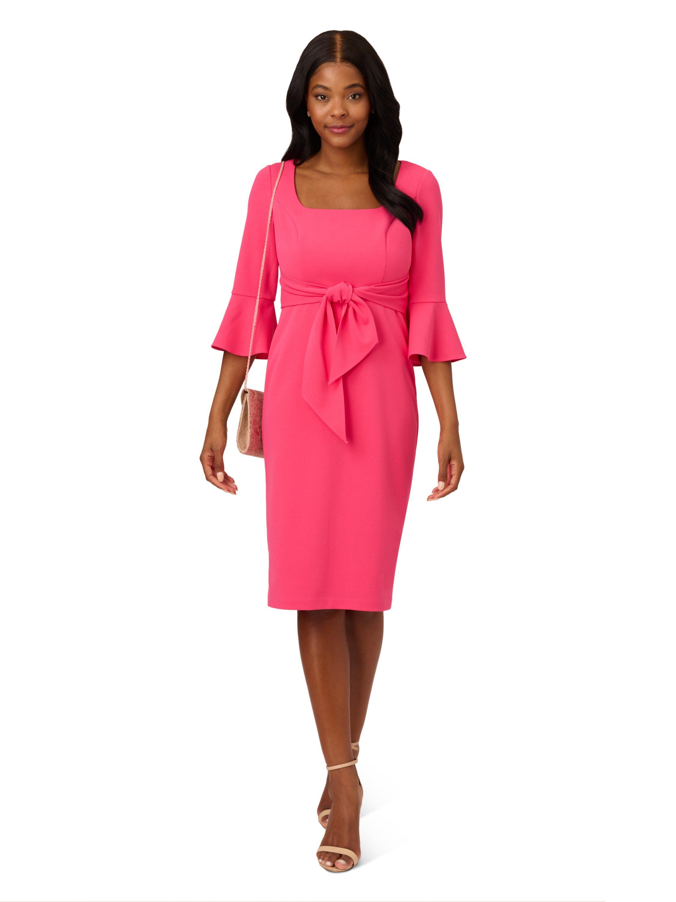 Dresses Bell Sleeve Tie Front Dress Adrianna Papell