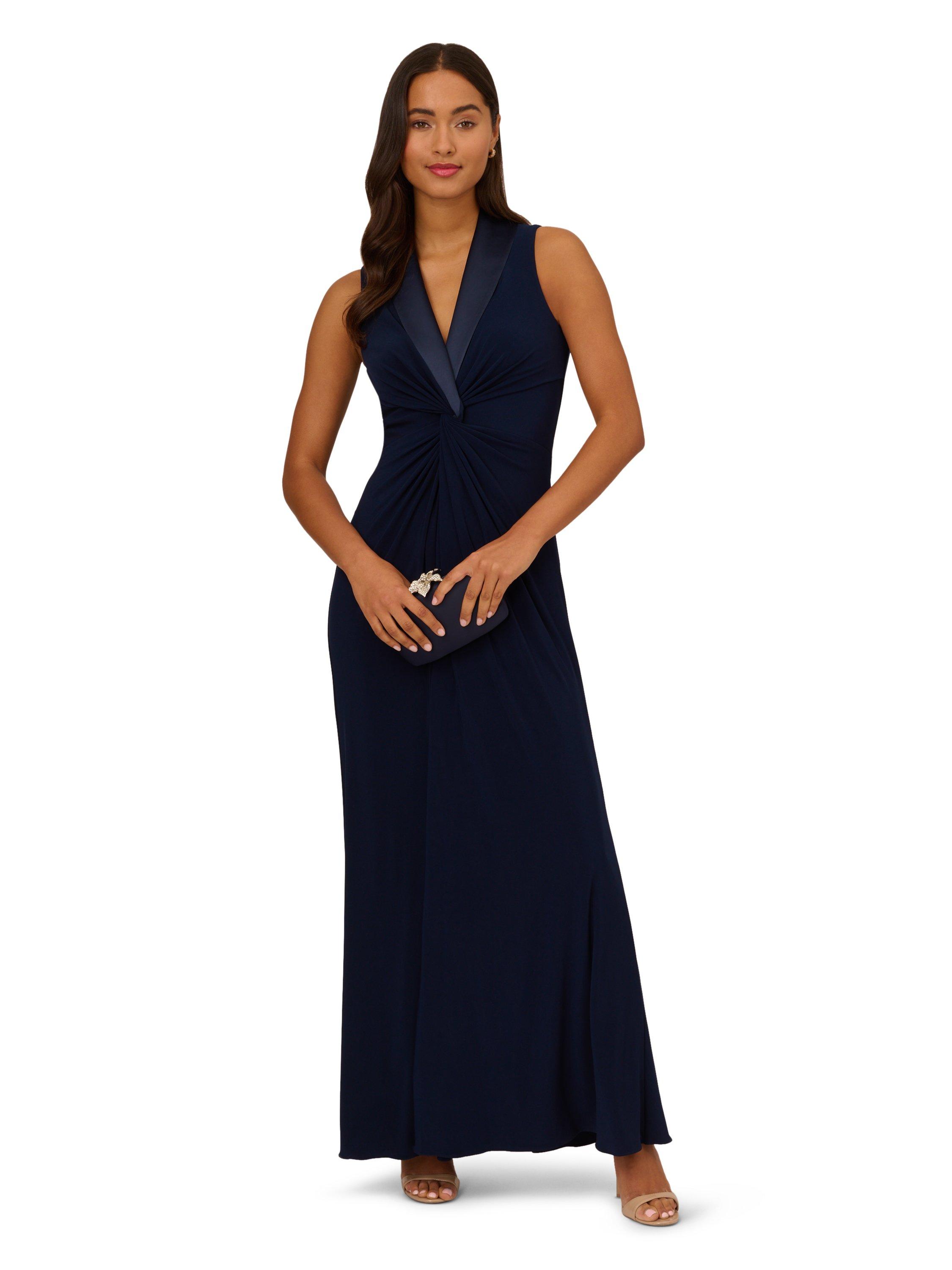 Dresses Jersey Tuxedo Gown Adrianna Papell