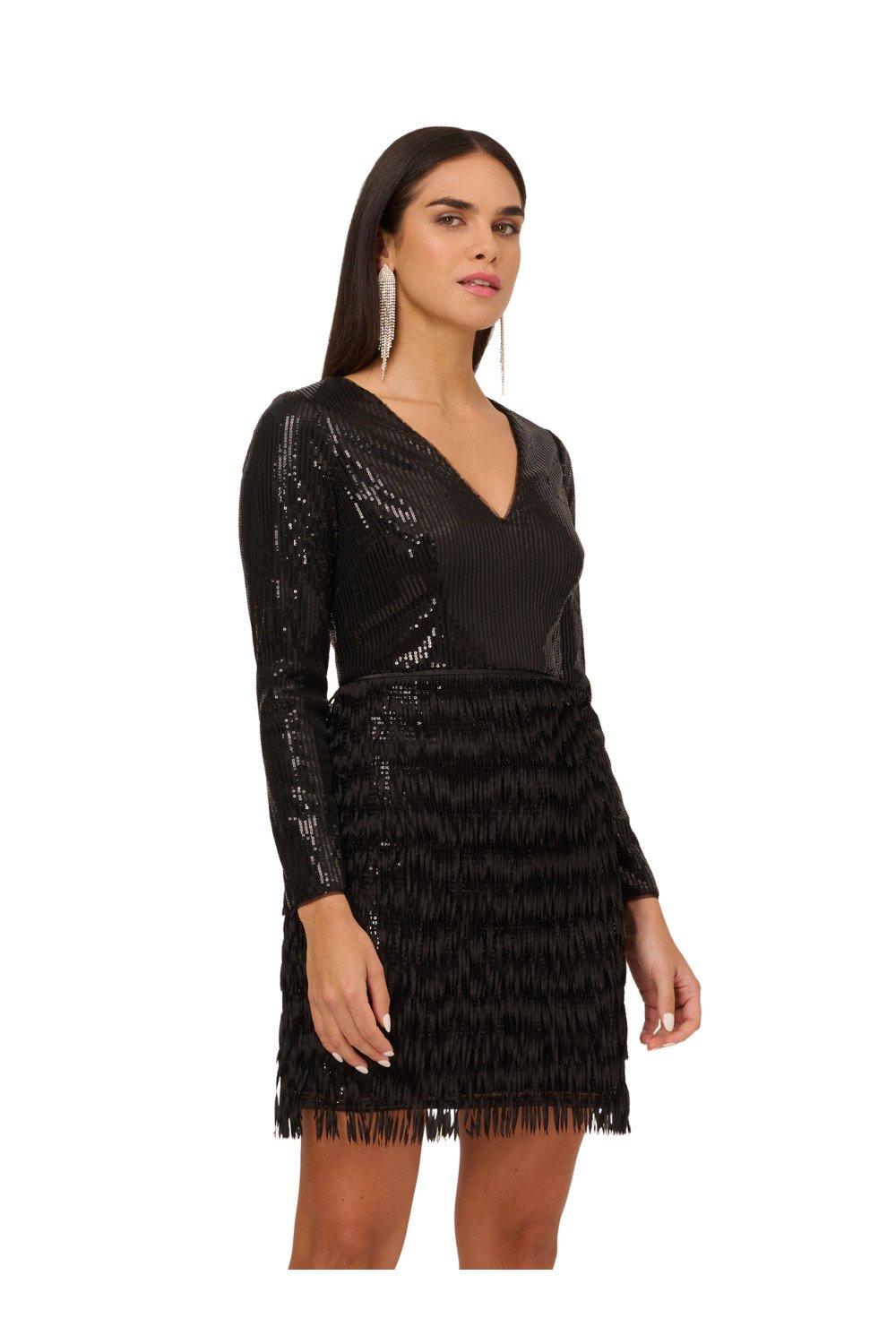 Sequin Fringe Cocktail Dress