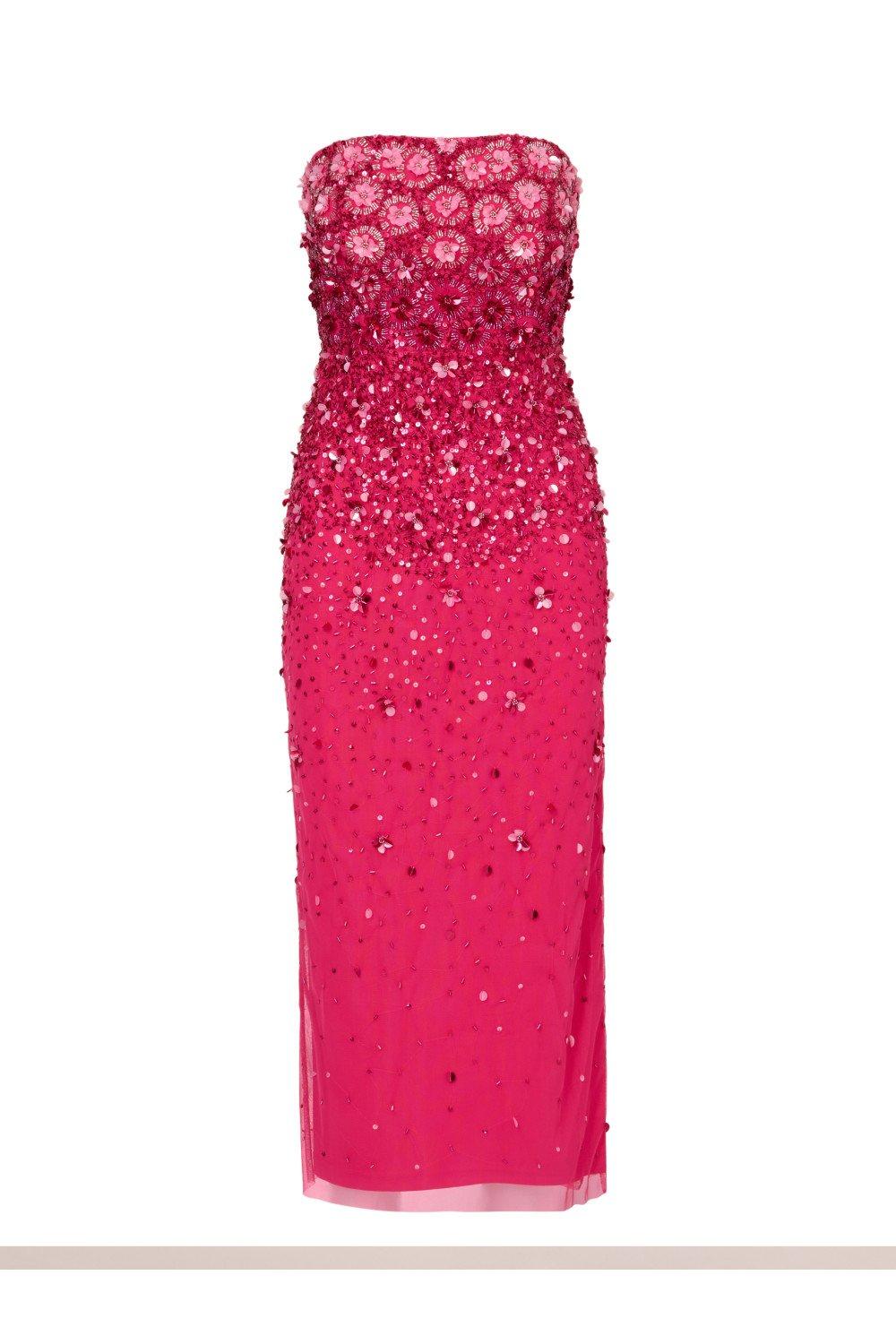 Dresses Beaded Strapless Gown Adrianna Papell