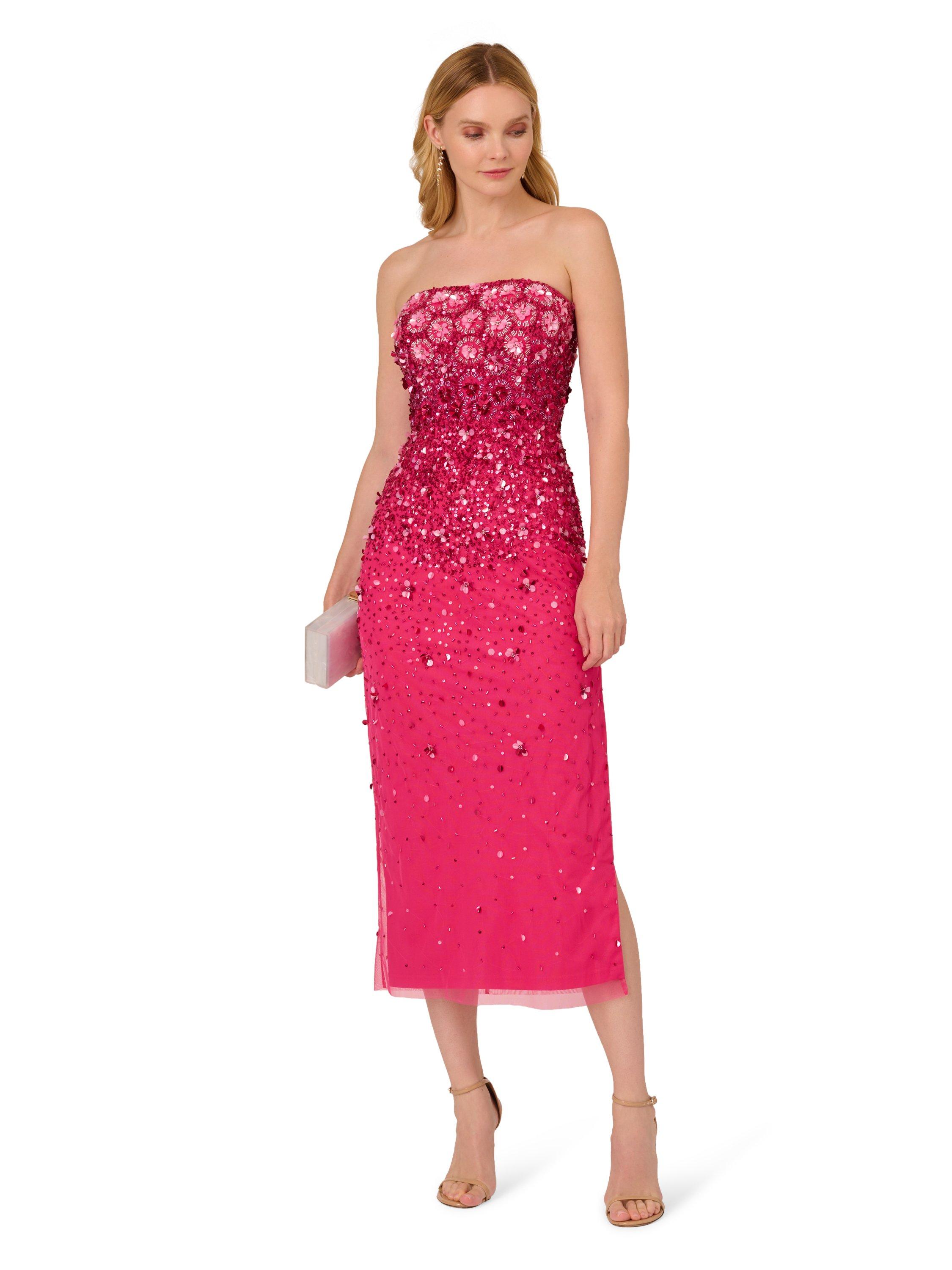 Dresses Beaded Strapless Gown Adrianna Papell