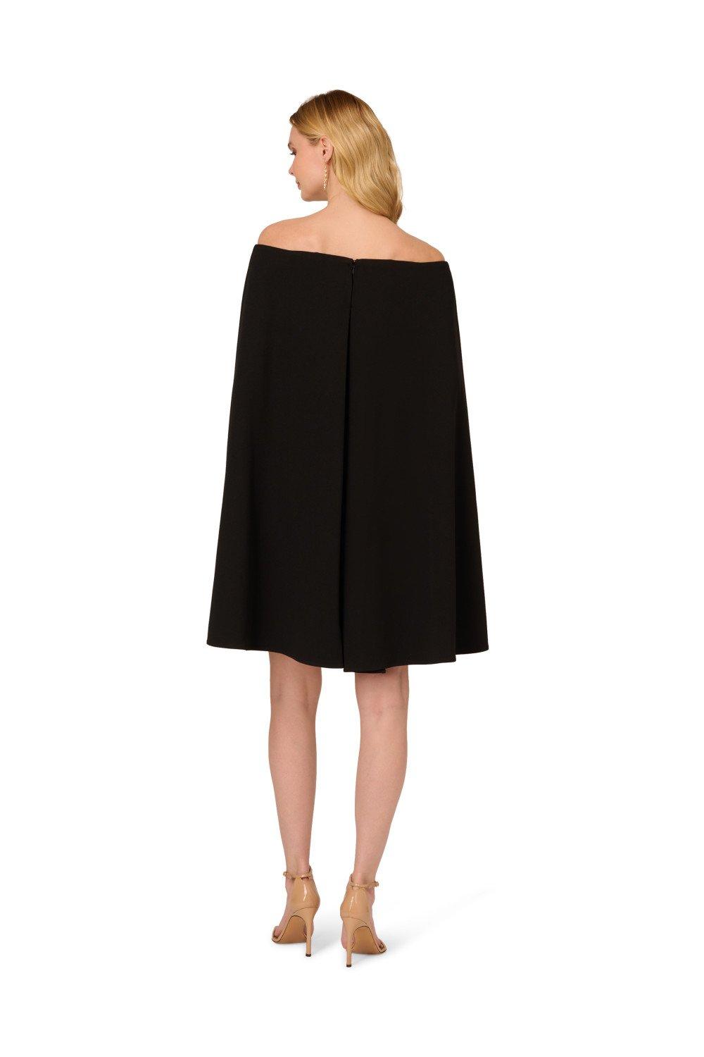 Dresses Off Shoulder Cape Dress Adrianna Papell