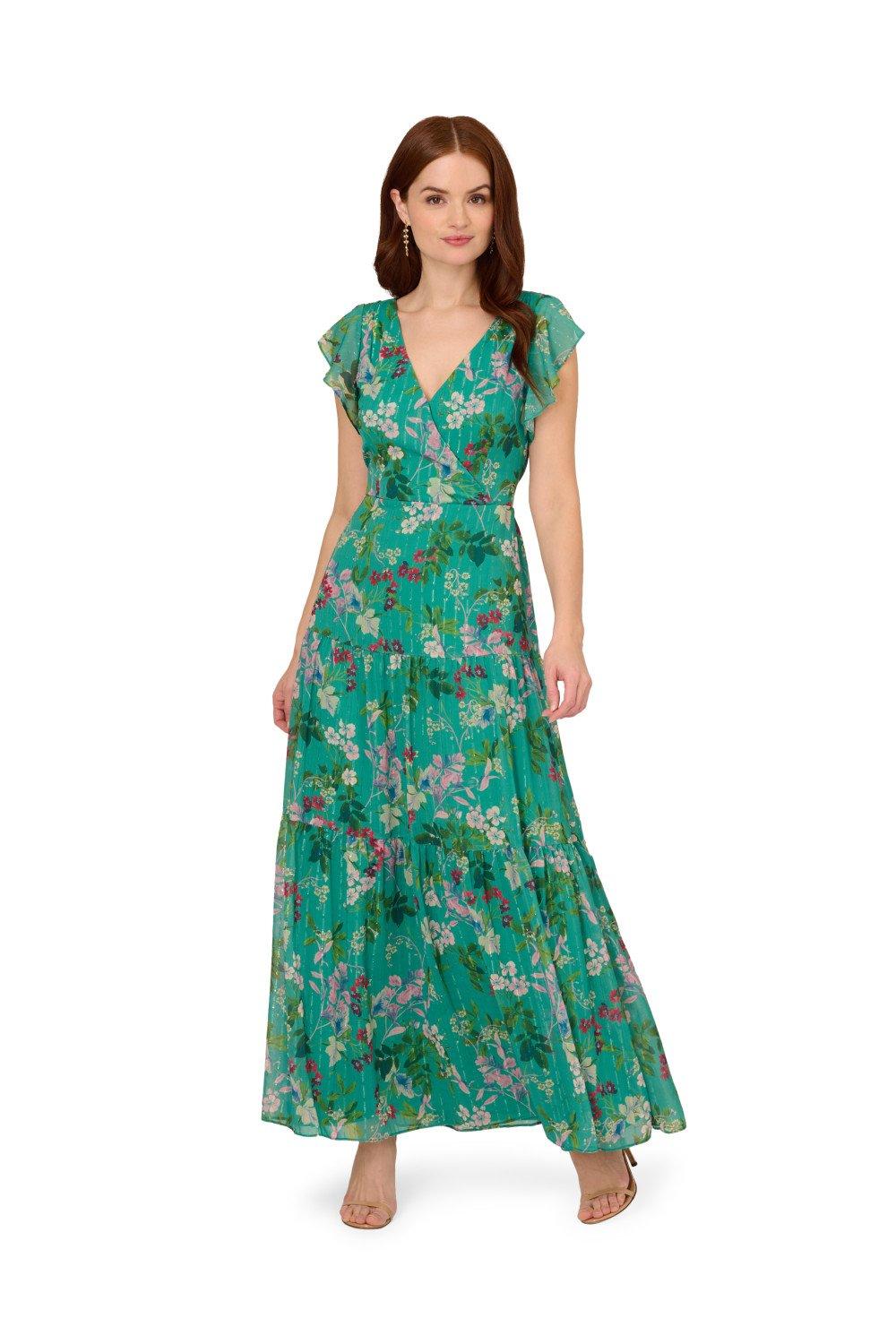 Dresses Print Tier Maxi Dress Adrianna Papell