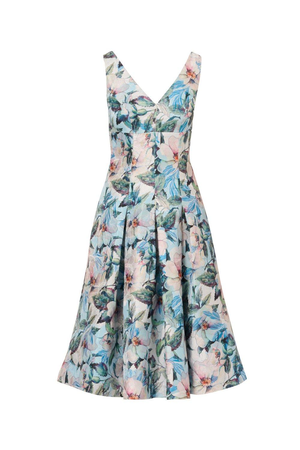 Dresses Floral Jacquard Midi Dress Adrianna Papell