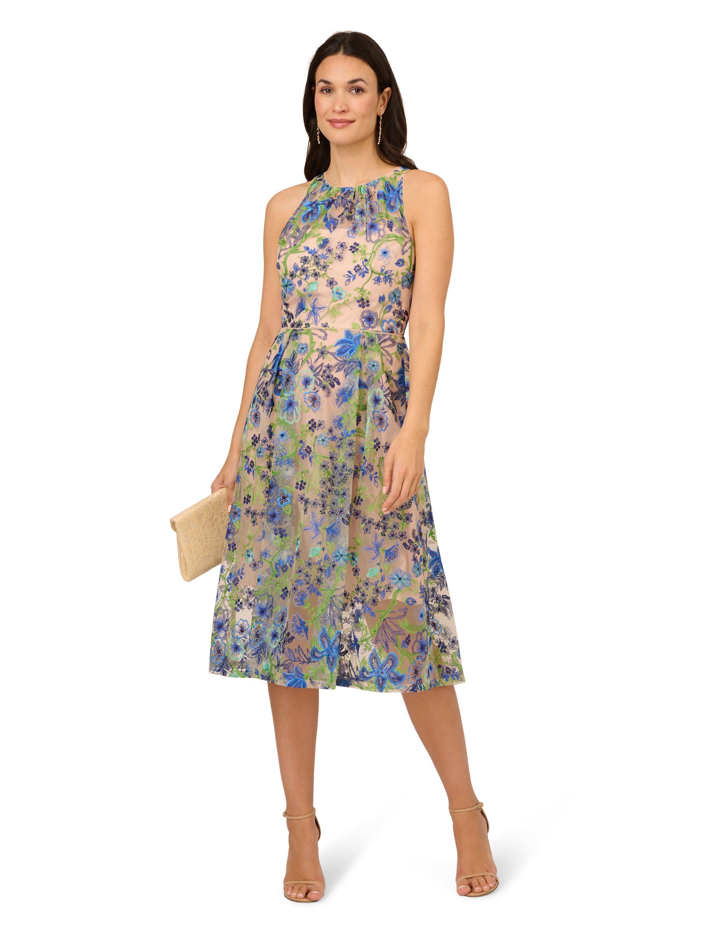 Dresses Embroidered Fit and Flare Dress Adrianna Papell