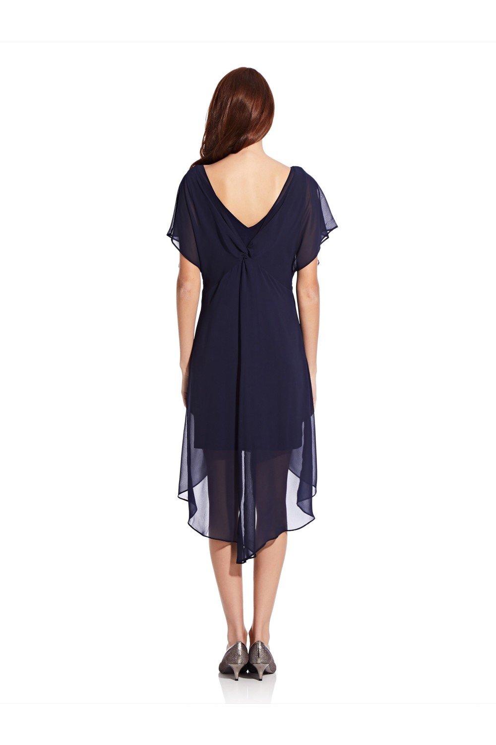 Adrianna papell chiffon outlet overlay dress