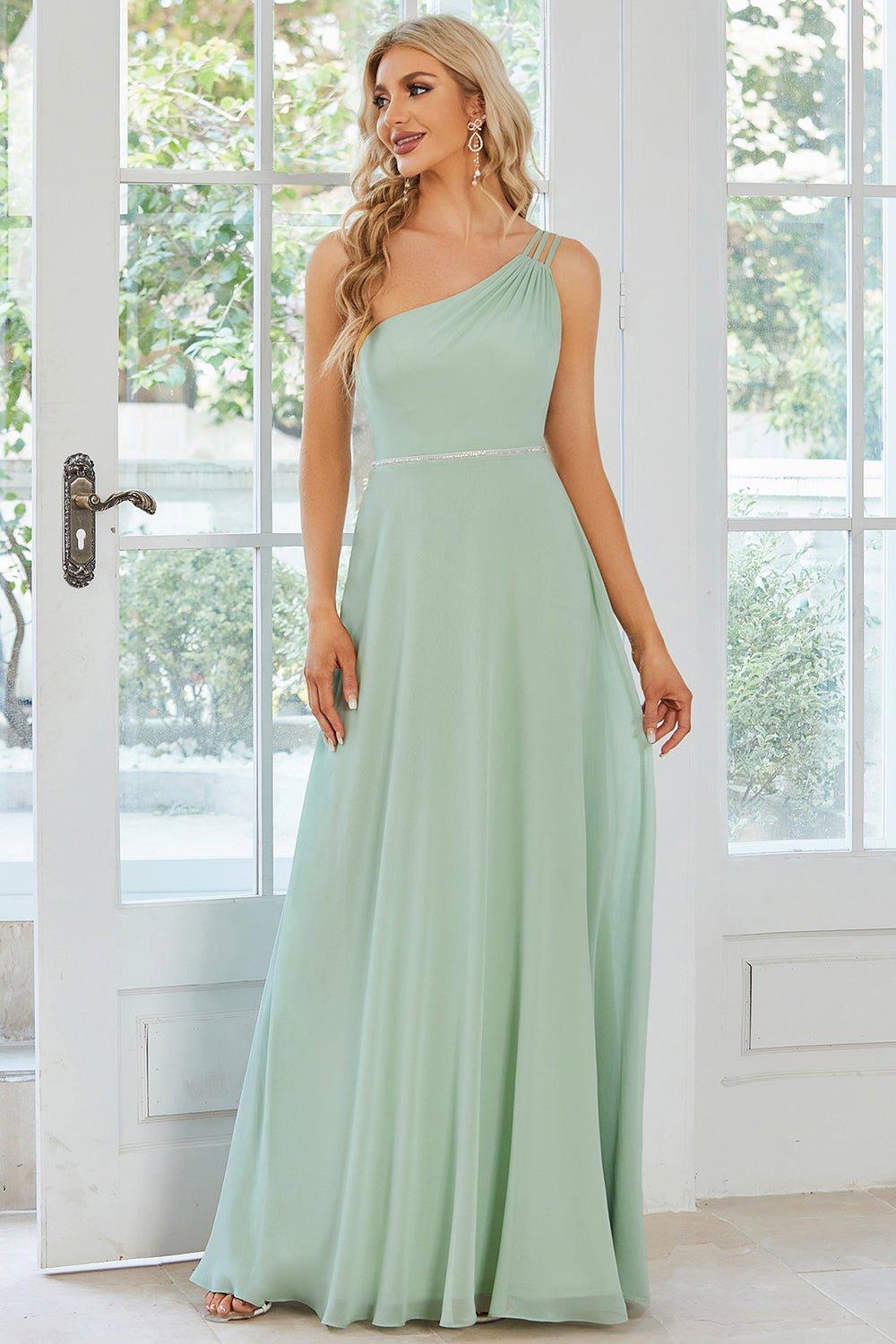 Chiffon A-Line Bridesmaid Dresses with Adjustable Spaghetti Straps -  Ever-Pretty UK