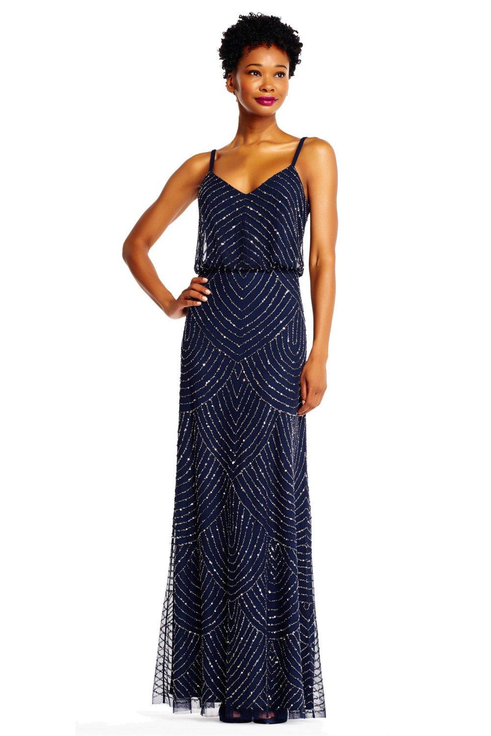 Dresses Blouson Beaded Gown Adrianna Papell