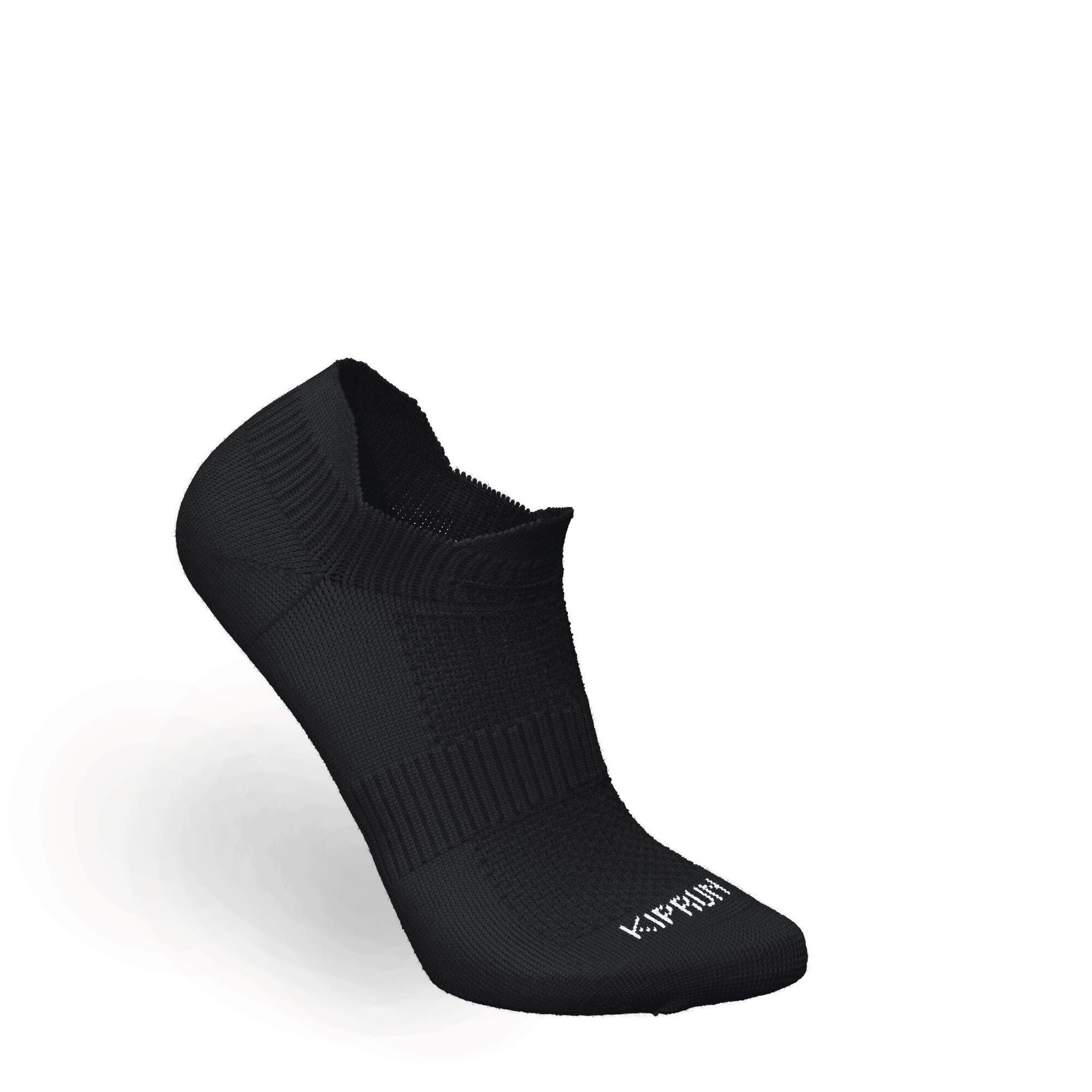 RUNNING MID SOCKS RUN500 2-PACK BLACK - Decathlon