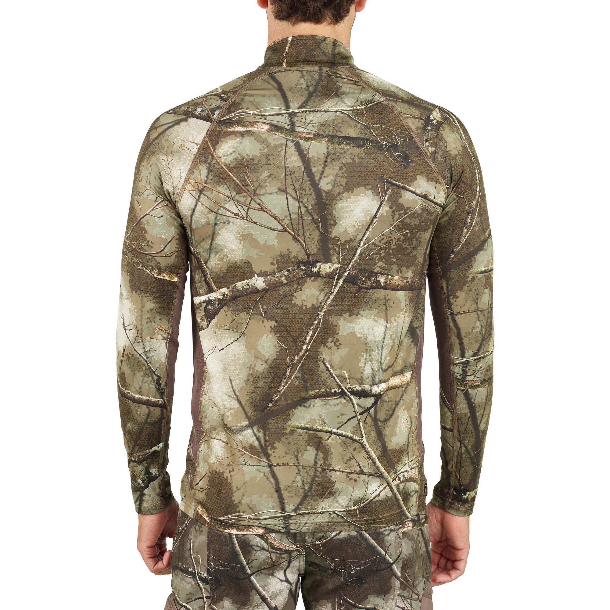 LONG-SLEEVE BREATHABLE T-SHIRT TREEMETIC 100 CAMOUFLAGE SOLOGNAC