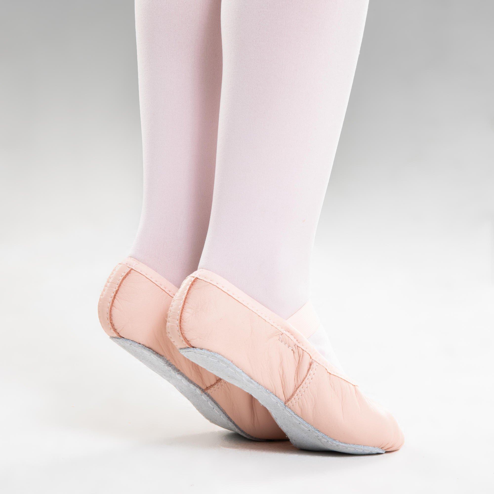 Shoes, Decathlon Beginner Ballet Full Sole Leather Demi-Pointe Shoes