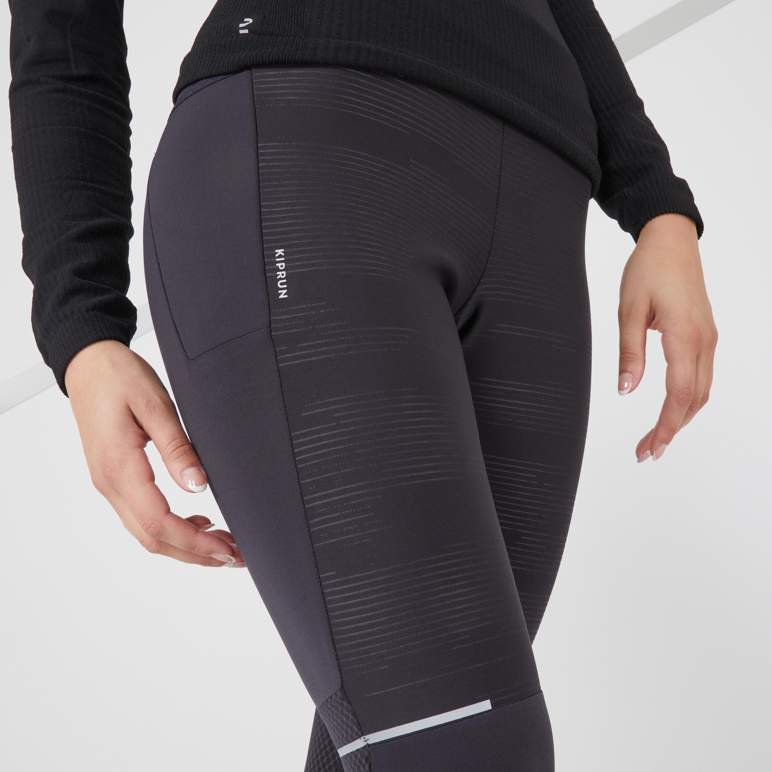 Girls' Warm Breathable Synthetic Leggings S500 - Black - Decathlon