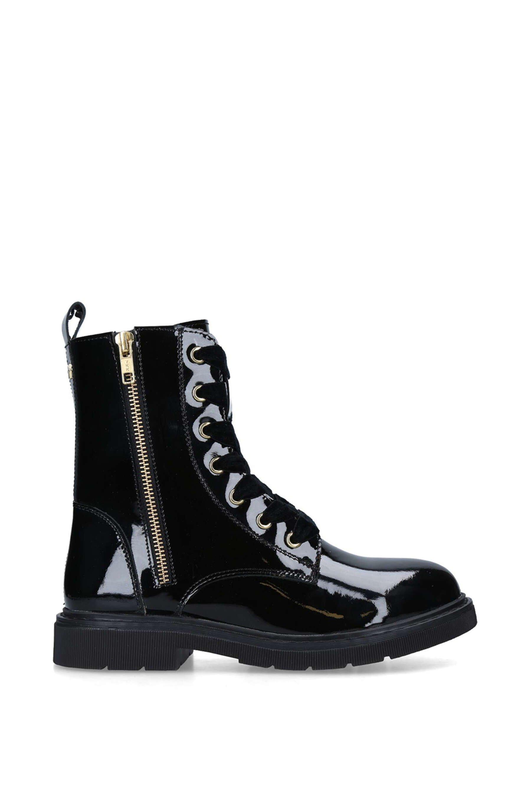 Crimson high store speed patent boots